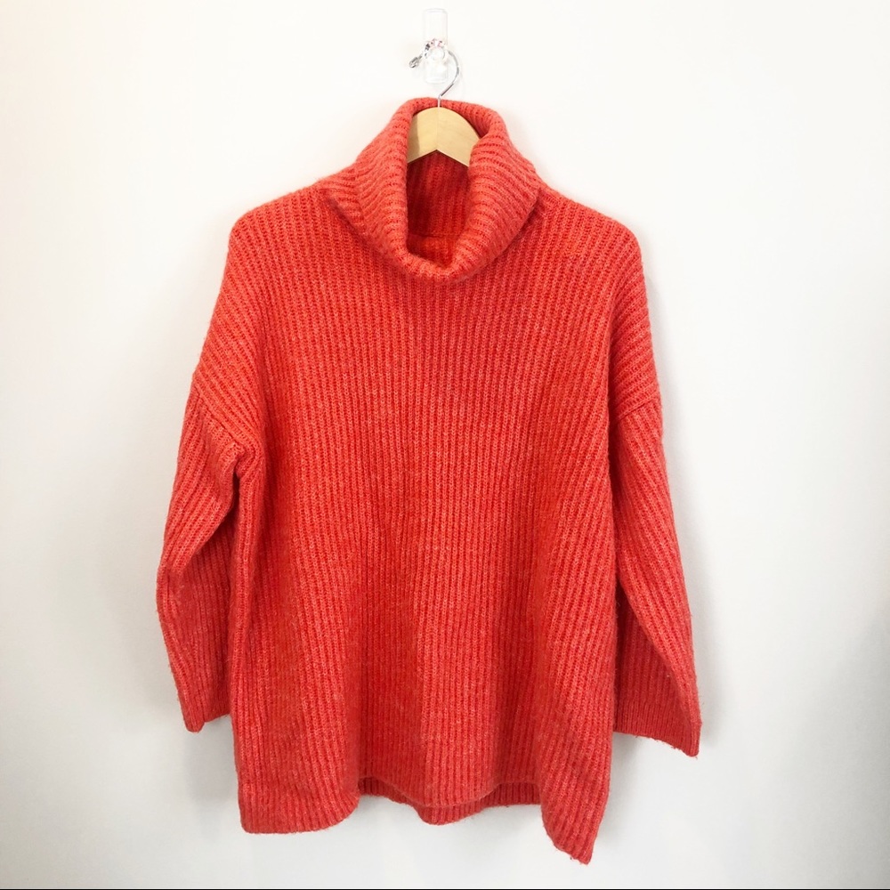 Lou & Grey Orange Turtleneck Sweater